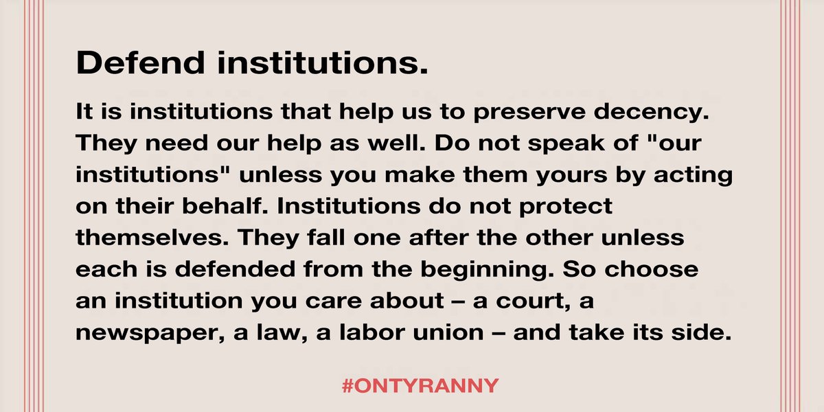 2/20. Defend institutions.  #OnTyranny