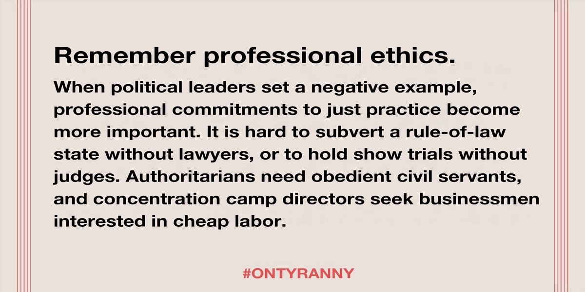 5/20. Remember professional ethics.  #OnTyranny