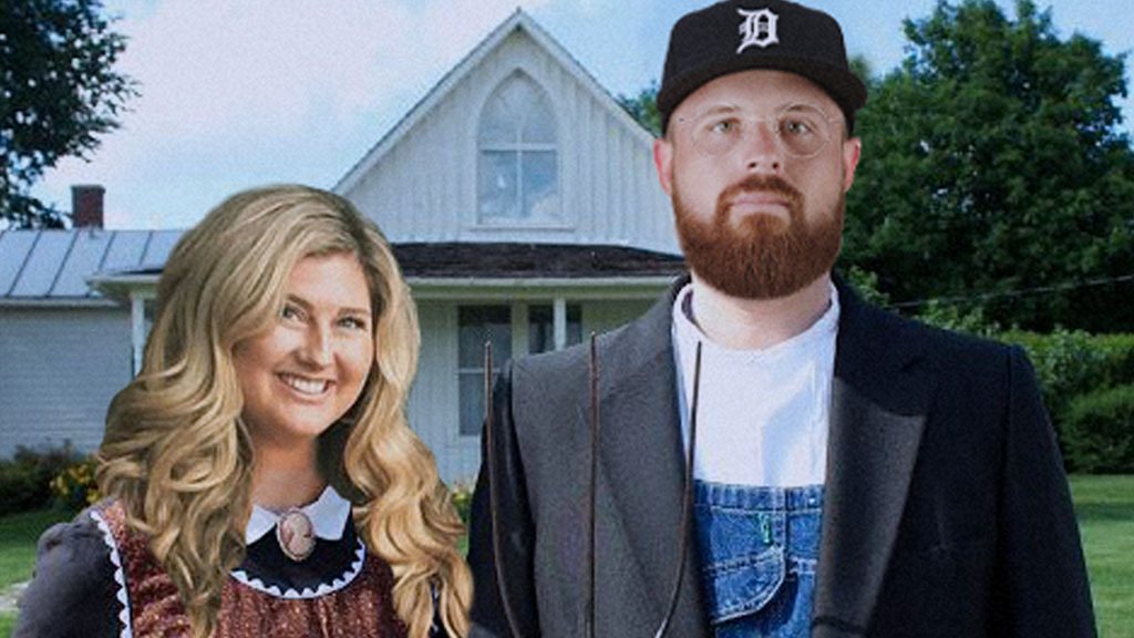 Finally,  @B_Farm09 and  @KaylaDFarmer recreate the famous painting: American Gothic.