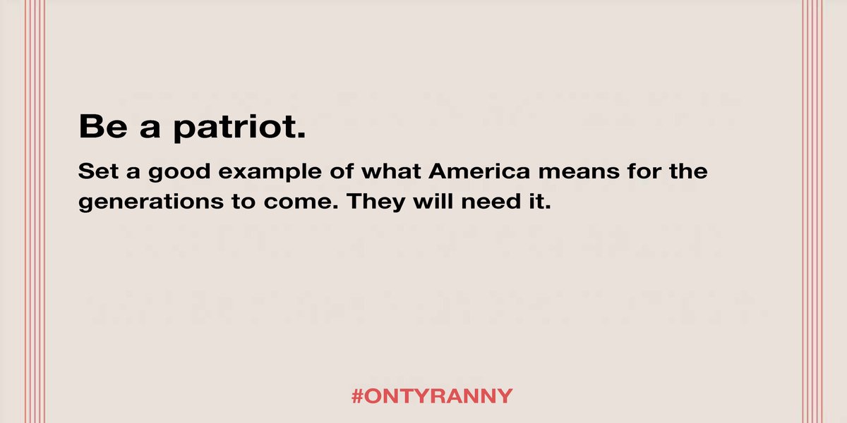 19/20. Be a patriot.  #OnTyranny