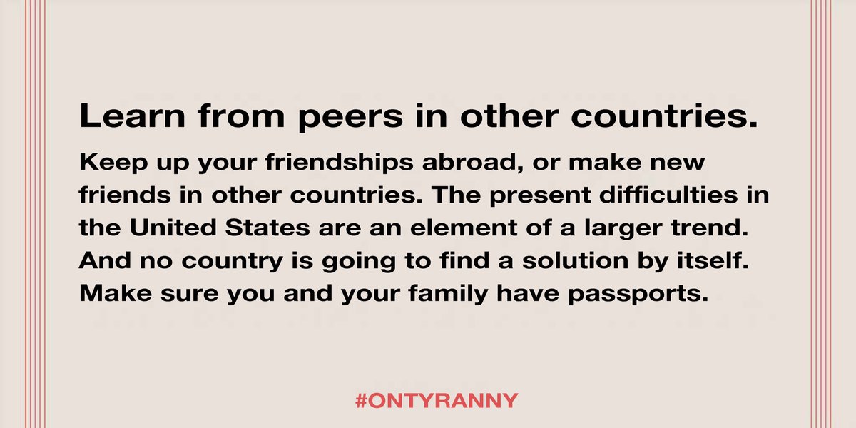 16/20. Learn from peers in other countries.  #OnTyranny