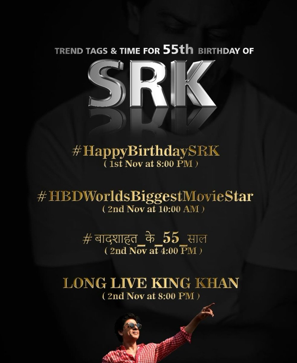 Use SEO specific terms for better trending and higher reach.Along with the main hashtag, use terms like "Shah Rukh Khan", "King Khan", "Baadshah Of Bollywood",  @iamsrk,  #ShahRukhKhanOther tags (just for example) 
