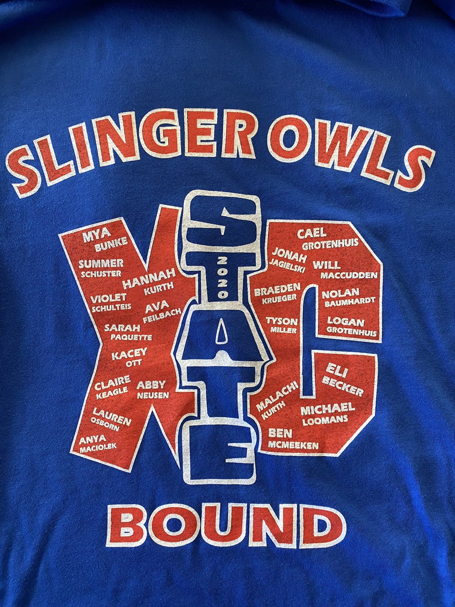 Good Luck to the Boys &amp; Girls Varsity today as they run at the State Meet!! Stay tuned for results!!👀🦉<a href="/mro_shs/">Phil Ourada</a> <a href="/SlingerOwlsAD/">Owls AD</a>