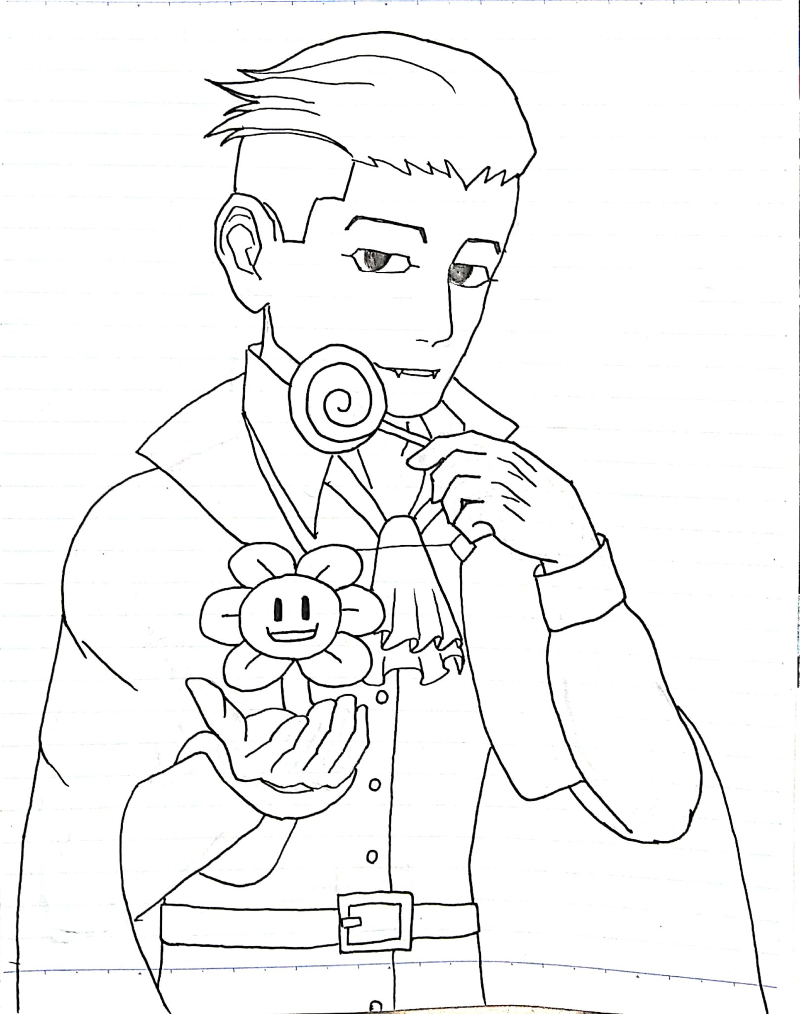 しとね クロスオーバー フラウィちゃんとドラキュラ尾形 ハロウィンイラスト Undertale ゴールデンカムイ