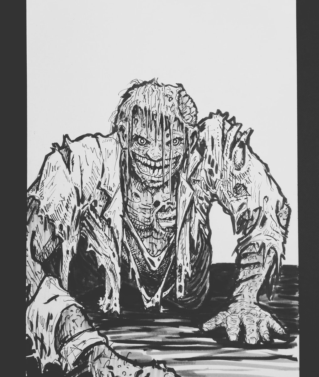 RobinLivesey's tweet photo. Inktober day 31 #crawl #inktober2020 #inktober2020 #zombie #horror #HorrorArt #monster #halloween #spooky #art #illustration https://t.co/WEbmvvT8q7