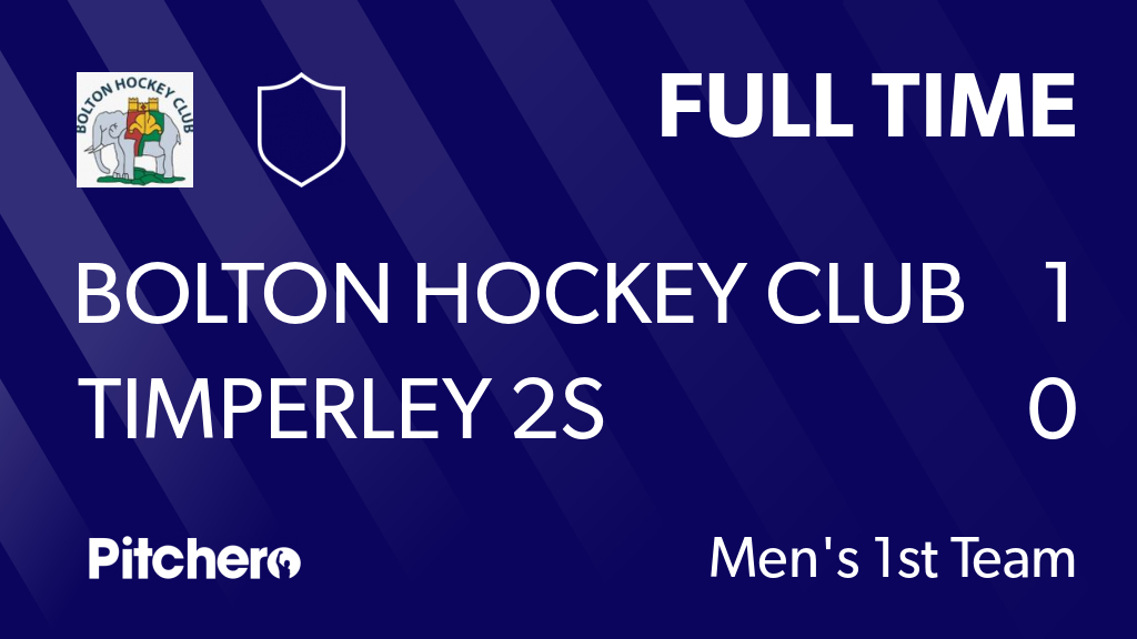 BoltonHC's tweet photo. FULL TIME: Bolton Hockey Club 1 - 0 Timperley 2s
#BOLTIM #Pitchero
https://t.co/3ei2eYnZVa https://t.co/fgUaOICjeV