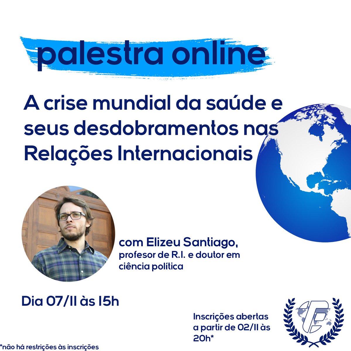 modowcefet's tweet photo. Que tal separar um tempinho no próximo sábado pra se atualizar? A palestra de novembro do Circuito de MiniDOWS e Palestras contará com a participação do professor Elizeu Santiago, que falará sobre o momento que a diplomacia vive em meio a crise mundial de saúde. https://t.co/LTWF6hmAIG