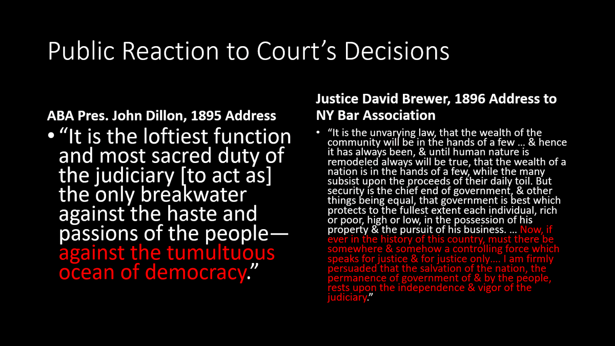 Or that the justices and their supporters were giving speeches like this