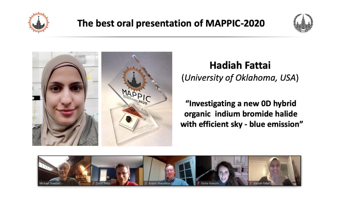 NMSE Lab (@nmselab) on Twitter photo Congratulations to Hadiah Fattai for winning the prize for the best oral presentation! It was an amazing talk! The crystal of perovskite from the Ural Mountains will arrive to you soon! Congratulations to Hadiah Fattai for winning the prize for the best oral presentation! It was an amazing talk! The crystal of perovskite from the Ural Mountains will arrive to you soon!
