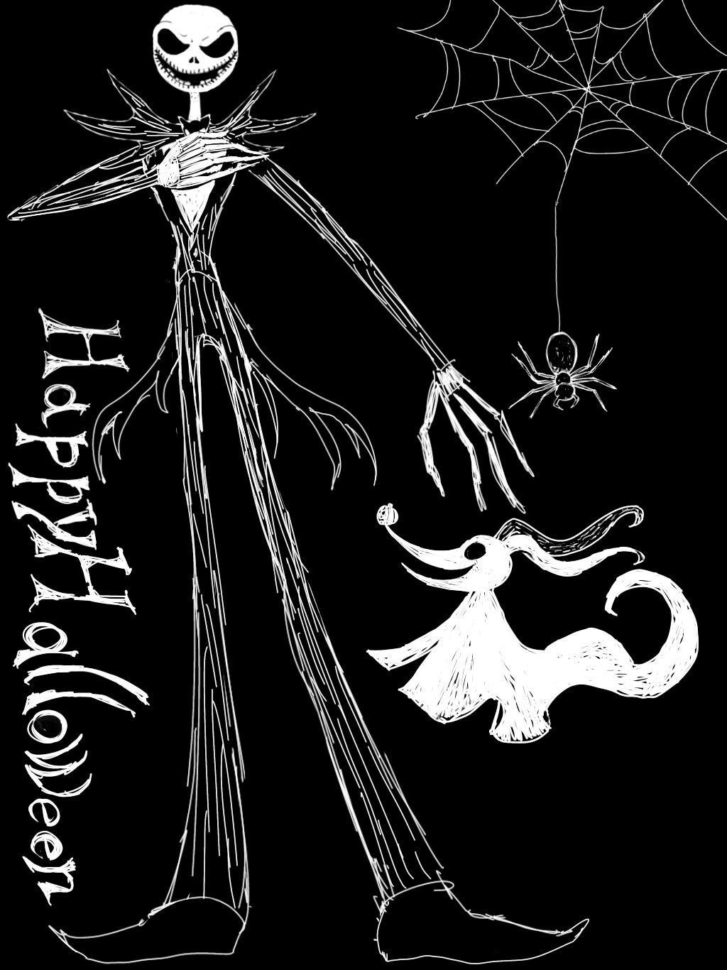 ツナホヌ ナイトメアー ビフォア クリスマス Thenightmarebeforechristmas ジャック スケリントン ディズニーハロウィン ハロウィン ハロウィンイラスト 急遽描きました ジャック様かわいくてかっこよくて本当好き T Co Quspfweerx