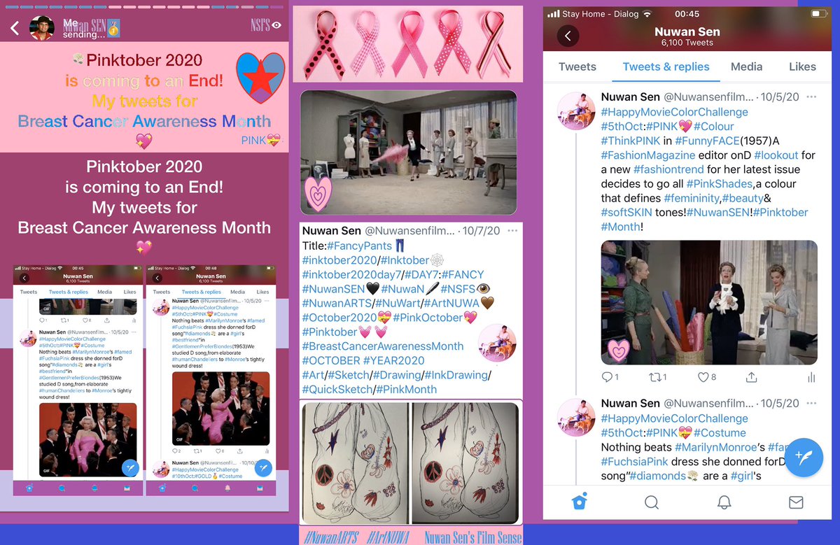 Nuwansenfilmsen's tweet photo. #Pinktober2020 is coming to an end!#Posted quite a few #tweets in regard to this #BreastCancerAwarenessMonth,whilst posting for #FilmChallenges,#birthdays et al;avec #hashtag #Pinktober/#PinkOctober💖for #BreastCancerAwareness!
Also,a #HappyHalloween to everyone #celebrating it🎃 https://t.co/S0lCymS0OX