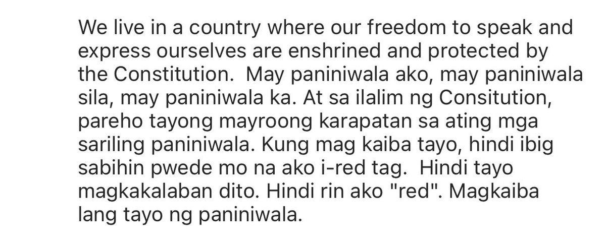 rheayangtoot07's tweet photo. Very well said!!! @143redangel 

#WeStandWithAngelLocsin https://t.co/jtAYaGeNII