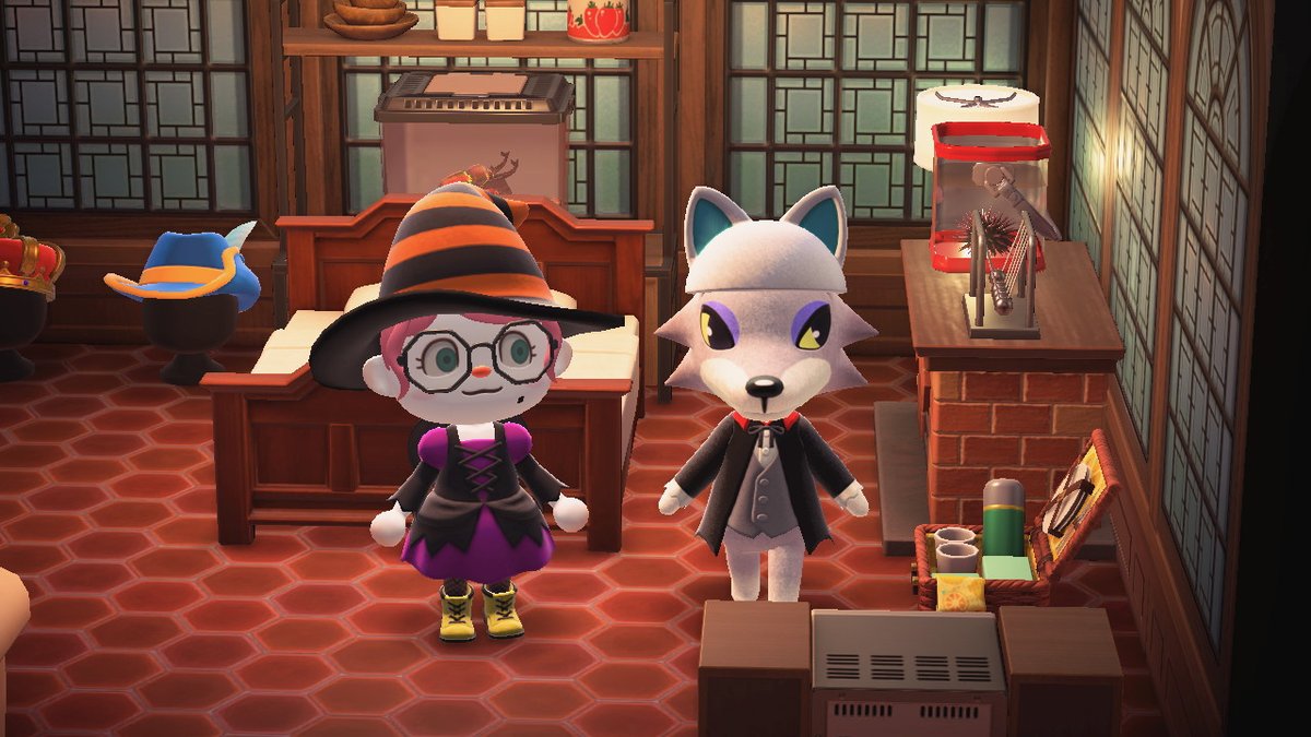 NicetoMeTOU's tweet photo. シベリアが同じような耳を！って思ってたらジュンくんまでwww
ハロウィンめっちゃ楽しい´∀`♪
 #どうぶつの森 #AnimalCrossing #ACNH #NintendoSwitch #ジ��ン #シベリア https://t.co/booRjTzuBV