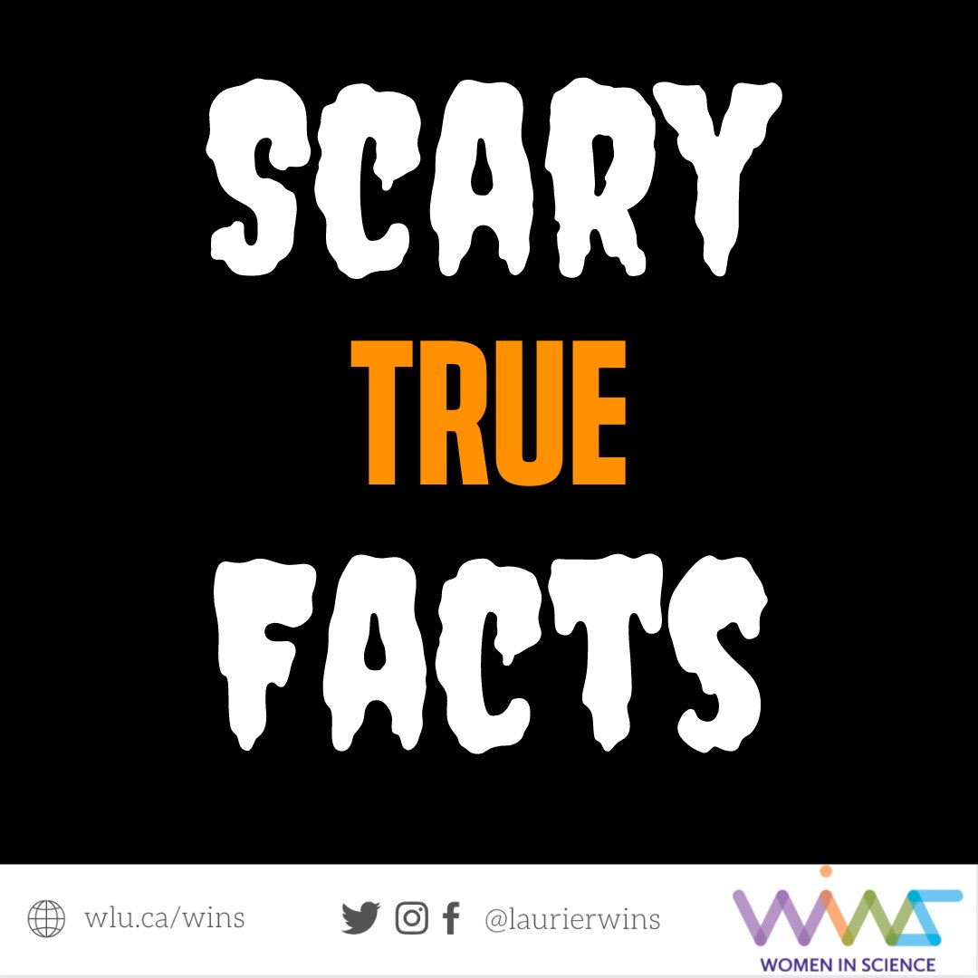 LaurierWinS's tweet photo. Happy Halloween from @laurierwins 🎃🎃 Today we’re sharing some SCARY TRUE FACTS and wishing you all a spook-tacular day! #boo #halloween #scarytrue #scarystories #stemstories #education #wins #wluwins #womeninstem #steminist #getgirlsinstem https://t.co/7jYwkFzDnq