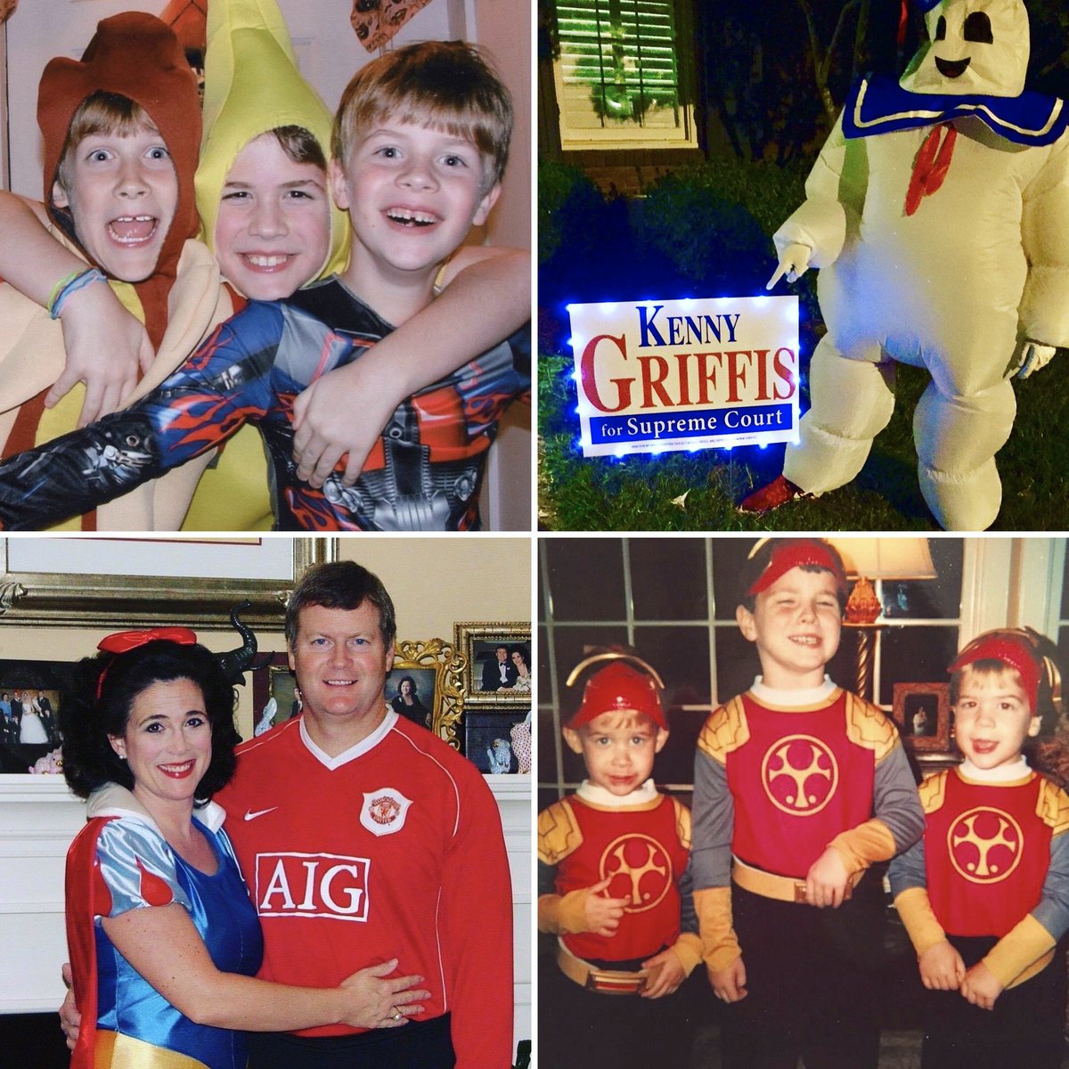 JudgeKenGriffis's tweet photo. Halloween is right before Election Day so Mary Helen and I have lots of fun family memories of this time of year. I hope everyone has a safe Halloween, and please help us spread the word this weekend about the importance of the election on Tuesday. Thank you! https://t.co/ClzgGHIwCp
