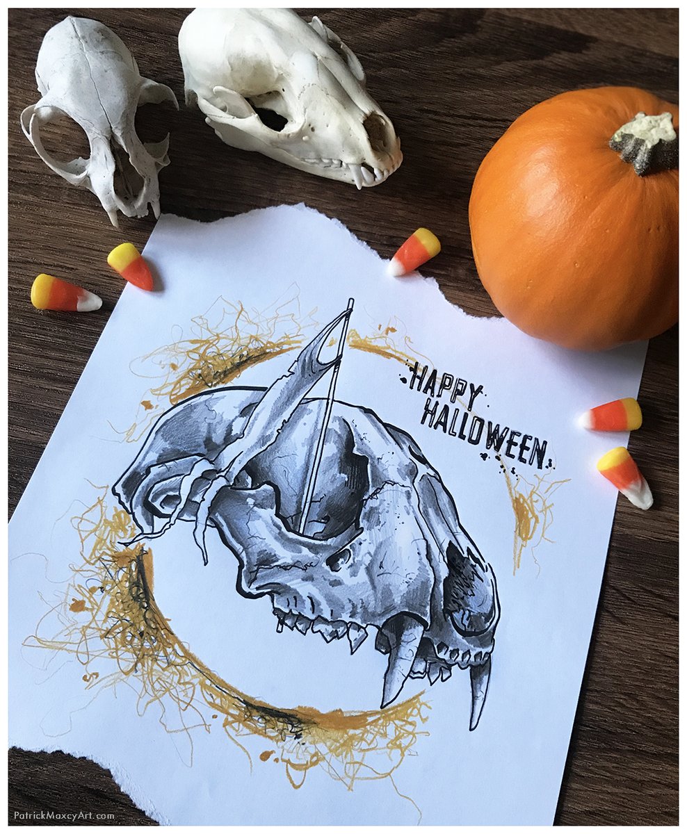 Sometimes I feel like just drawing a skull for Halloween. Even though things are pretty different this year, I hope everyone still has a safe and enjoyable Halloween. Happy Halloween. #sketch #doodle #skull #pumpkin #halloween #drawing #happyhalloween #design #studio