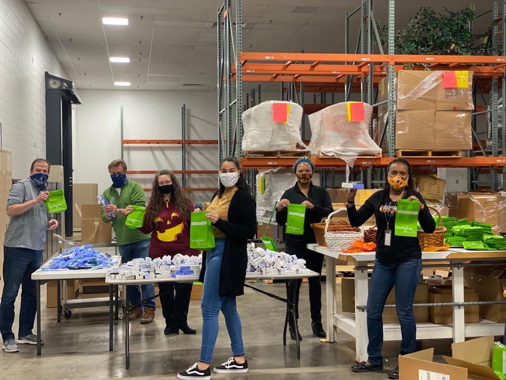 Happy Halloween! Thanks to our <a href="/Amway/">Amway</a> CSR team for their work to make Halloween bags for local children. Each bag is stuffed with Halloween candy, but in the spirit of health and wellness, also a Glister toothbrush and toothpaste!