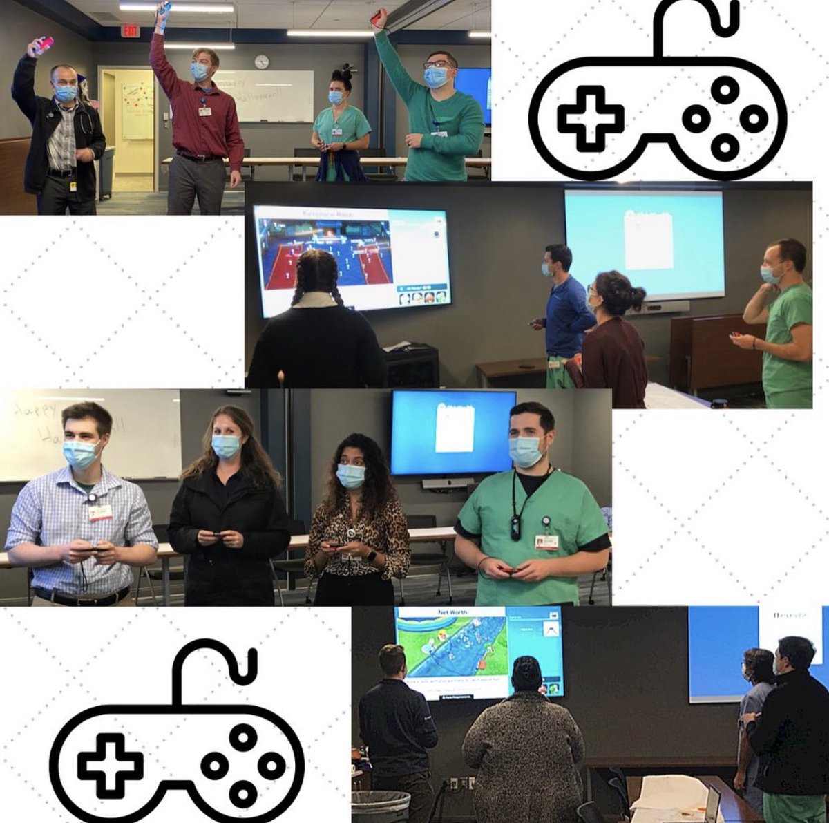 DublinFamilyMed's tweet photo. Our residents had a little fun this week during their didactics lesson on the components of a well-functioning team. 

Which team do you think did best at #MarioParty? https://t.co/eXqKgEhuN9