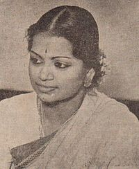 Here is a young MLV. MLV's daughter was the famous cine acctress, Srividya. MLV had also sung in films. Many of her songs in films were big hits.
