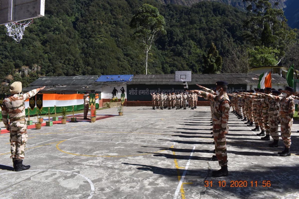 ITBP_official's tweet image. Himveers of 11th Battalion ITBP Sikkim took unity pledge on #NationalUnityDay2020 
#Himveers