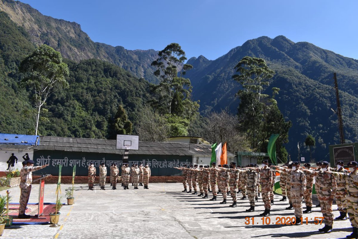 ITBP_official's tweet image. Himveers of 11th Battalion ITBP Sikkim took unity pledge on #NationalUnityDay2020 
#Himveers