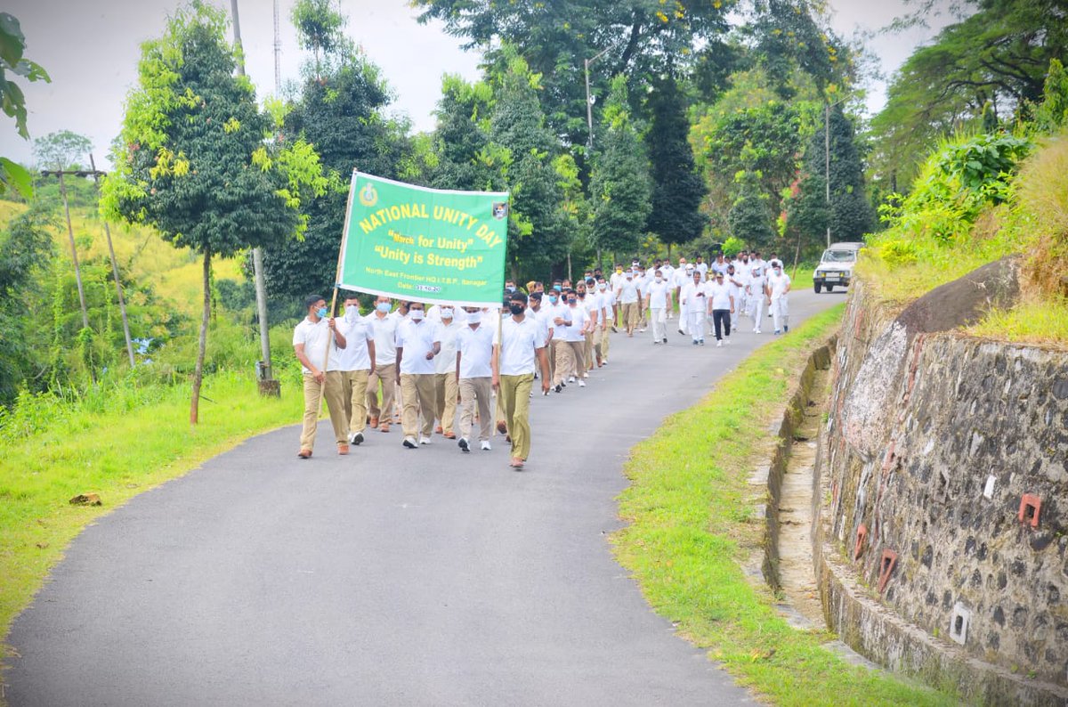 ITBP_official's tweet image. Oath and March for Unity  by HQ North East Frontier ITBP Itanagar, Arunachal Pradesh on #NationalUnityDay2020. 
#Himveers