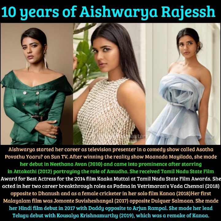 10 years of Aishwarya Rajessh
.
.
@aishu_dil #beauty #sun #captionplus #nofilter #amazing #sunset #photooftheday #instagood #me #happy #tbt #fashion #cute #friends #selfie #art #picoftheday #style #summer #repost #girl #travel #instadaily #smile #morningmood #morningvibes https://t.co/Sisr7Sy4ij