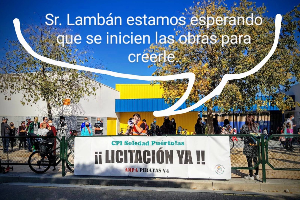 ampav4's tweet photo. Hoy hemos celebrado la noticia de @JLambanM en el debate sobre el estado de la comunidad acerca d la próxima licitación del #CPISoledadPuértolas con una MARCHA CICLISTA PROTESTA a la que hemos asistido alrededor de 50 familias y 200 personas +/-.
Un exito.
Felicidades familias ! https://t.co/FnxSuJUnju