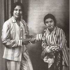 In her early days M S sang and acted in films. Here is a photo of her and Balasaraswathi for their younger days. This is the very definition of what is termed as 'swag' these days.