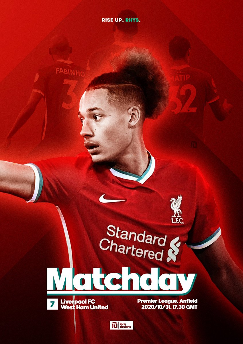 #MatchdayProgramme

Rise up, <a href="/rhyswilliams01/">Rhys Williams</a>!
<a href="/LFC/">Liverpool FC</a> vs West Ham United, with only 1 senior CB available.
Anfield, 17.30 GMT. Get ready!

#ComeOnYouRedmen #YNWA #LiverpoolFC #MyLFCMatchdayImage