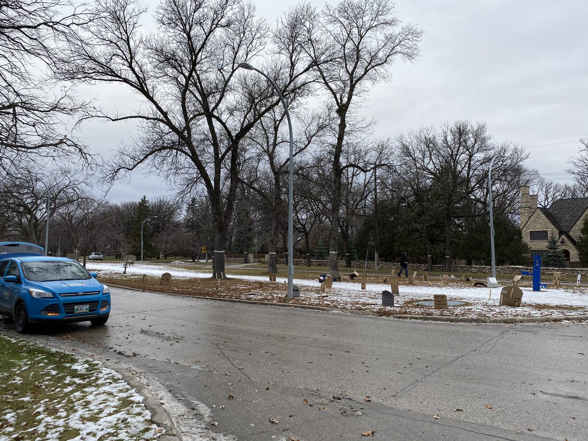 lornehanks's tweet photo. @DoubleEmMartin Most of these have been lazily kicked down and stomped, but not cleaned up, which seems on brand for Pallister supporters. https://t.co/QRgYock9EP