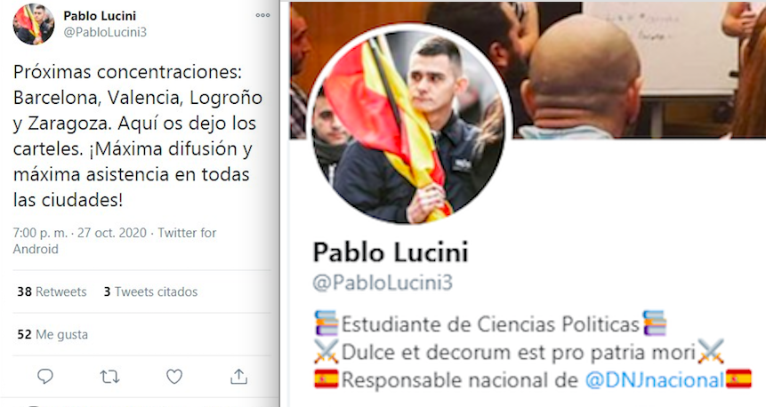 Miquel_R's tweet photo. El responsable nacional de las juventudes del partido neonazi Democracia Nacional, convocando a la protesta de Logroño. https://t.co/aoX4J0YAX6