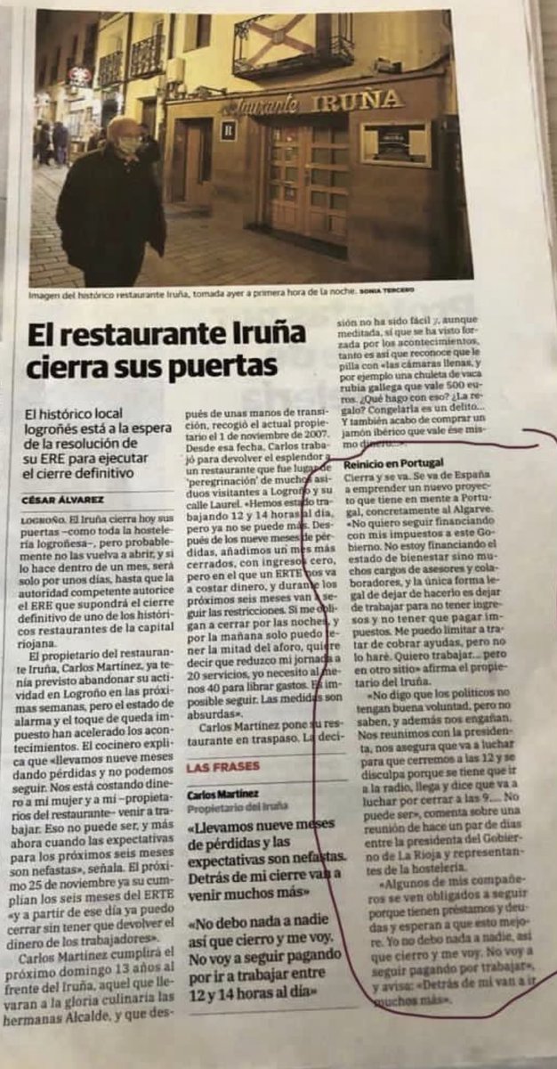 hermanntertsch's tweet photo. Lo que va a hacer este hombre tras cerrar su histórico restaurante es lo que van a hacer aquellos que puedan. Irse para no pagar en impuestos a un gobierno criminal el dinero que solo usa para esclavizarnos. https://t.co/azLmGClP5B