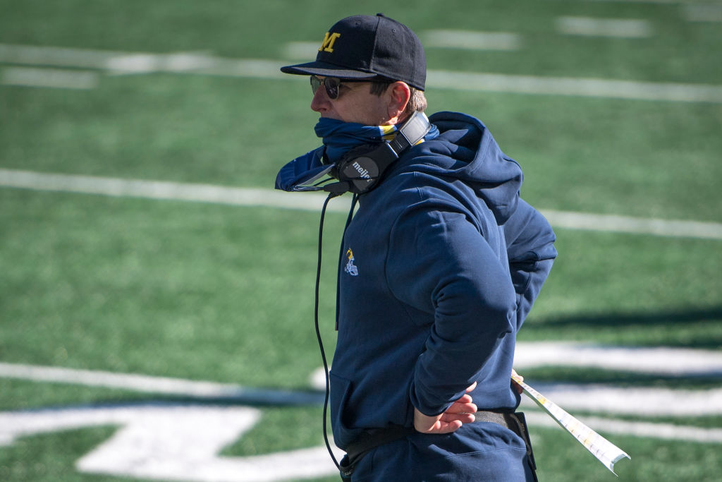 ESPNInsights's tweet photo. Michigan closed as a 21.5-point favorite against Michigan State today.  

The Spartans went on to win 27-24, resulting in the Wolverines’ largest upset loss since they were a 33-point favorite against Appalachian State in 2007. https://t.co/p3WvTUJYUB
