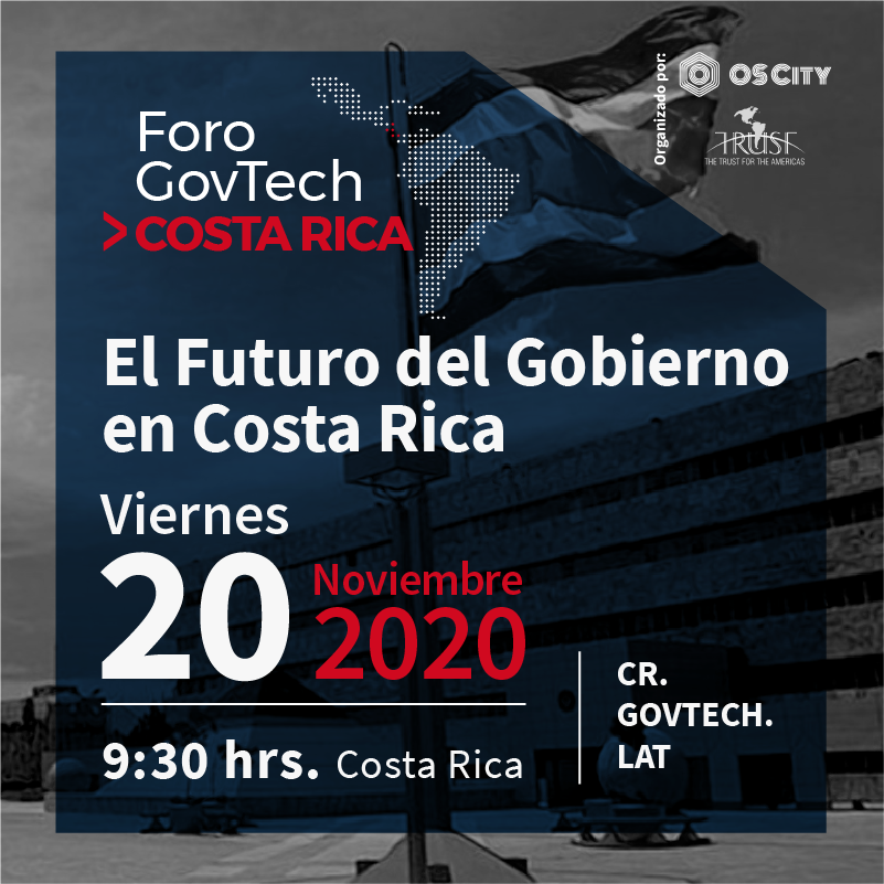 oscitylatam's tweet photo. #SaveTheDate 20/11/20 llega la comunidad #GovTech a #CostaRica 🇨🇷
Seguimos generando espacios de encuentro para fortalecer el ecosistema #Govtech 
Te esperamos. Reserva tu entrada en 👉https://t.co/Wglb4zfrt1 No te lo puedes perder. https://t.co/UVSUigejVF