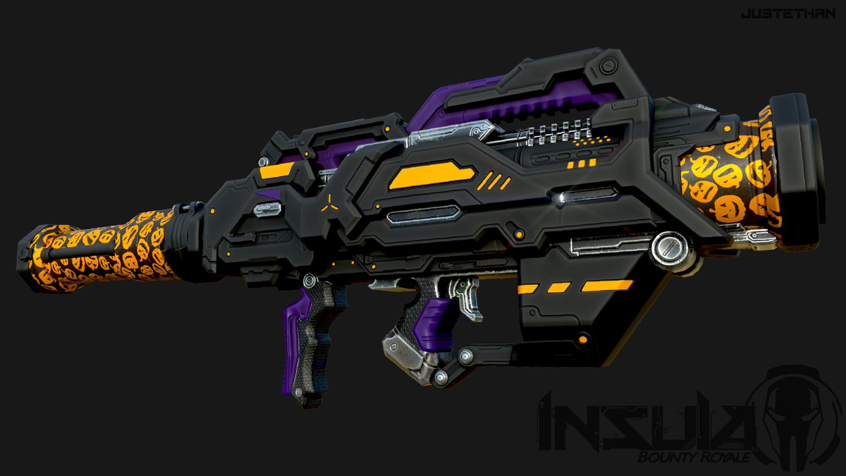 PlayInsula's tweet photo. Did somebody say holiday-themed skins 👀? Check out this Halloween themed rocket launcher our senior artist @JustLilethan made! #indiegame #gamedev #UE4 #playinsula @originpc @originpcceo @luclinftw @unrealengine https://t.co/Nb43uY0Jpk