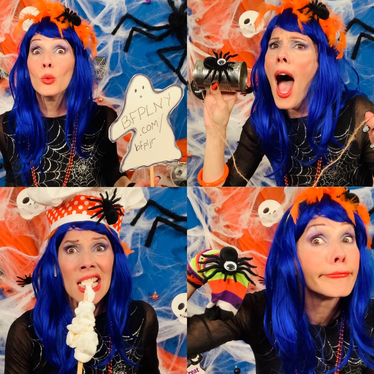 traceybwilson's tweet photo. ๐ป๐ Halloween was the perfect day to host a show ON THE WEB!!! Ooooh, we had fun! ๐ป Thank you @BFPLny & the amazing entertainment from @soniadlsv @MarioMagician #StringTheoryTheater and @KidsFoodFestFun Thank you #BFPLatHome ๐ ๐ญ๐ HAPPY HALLOWEEN! Stay Safe ๐๐ป https://t.co/OLzaoFWdPu