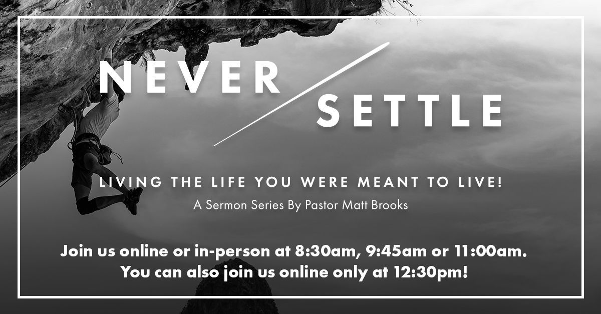 fbcba's tweet image. We would love for you to join us Sunday for a time of worship at 8:30am, 9:45am, and/or 11:00am! We also have an online-only service at 12:30pm!

We will be continuing Pastor Matt’s latest sermon series #NeverSettle! #SeeYouThere