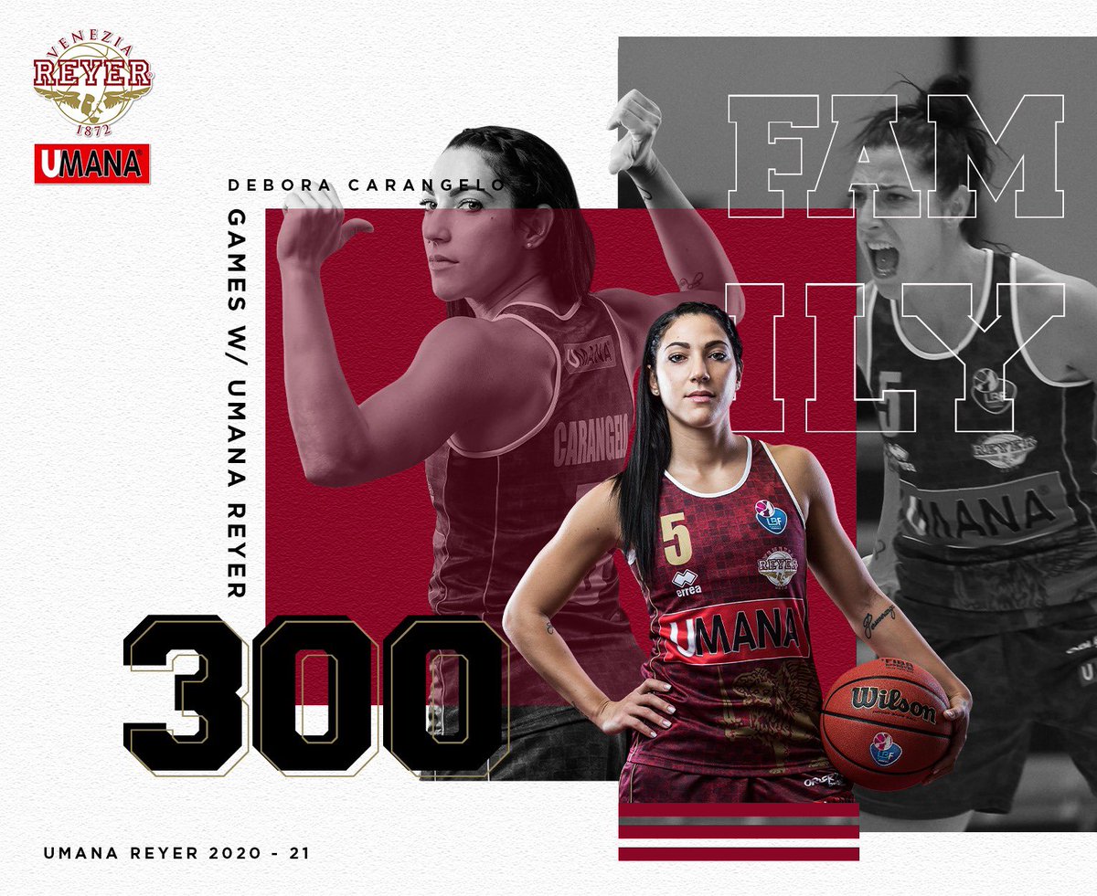REYER1872's tweet photo. ⭐️ #Milestone
Era già la reyerina con più presenze di sempre, stasera @DearAngel5 ha raggiunto quota 3️⃣0️⃣0️⃣ partite in orogranata!
🦁 Spirito Reyer, Debora Carangelo!

#lbflive #lastoriacontinua https://t.co/Z4WkTZn2Dz