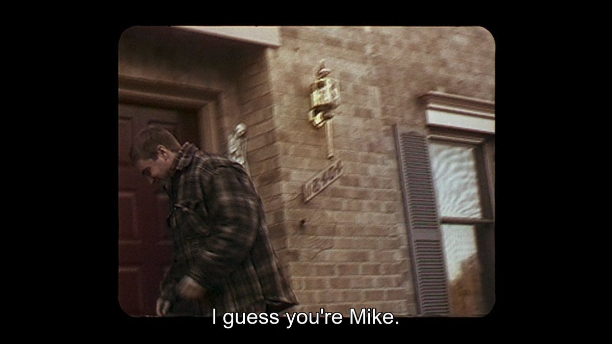 even here there's Playing with the camera—dollying along a diagonal to mike using the car as an artificial trolley. based on where i guess the steering wheel must be this isn't even like a single conscious decision by one character. so cool though