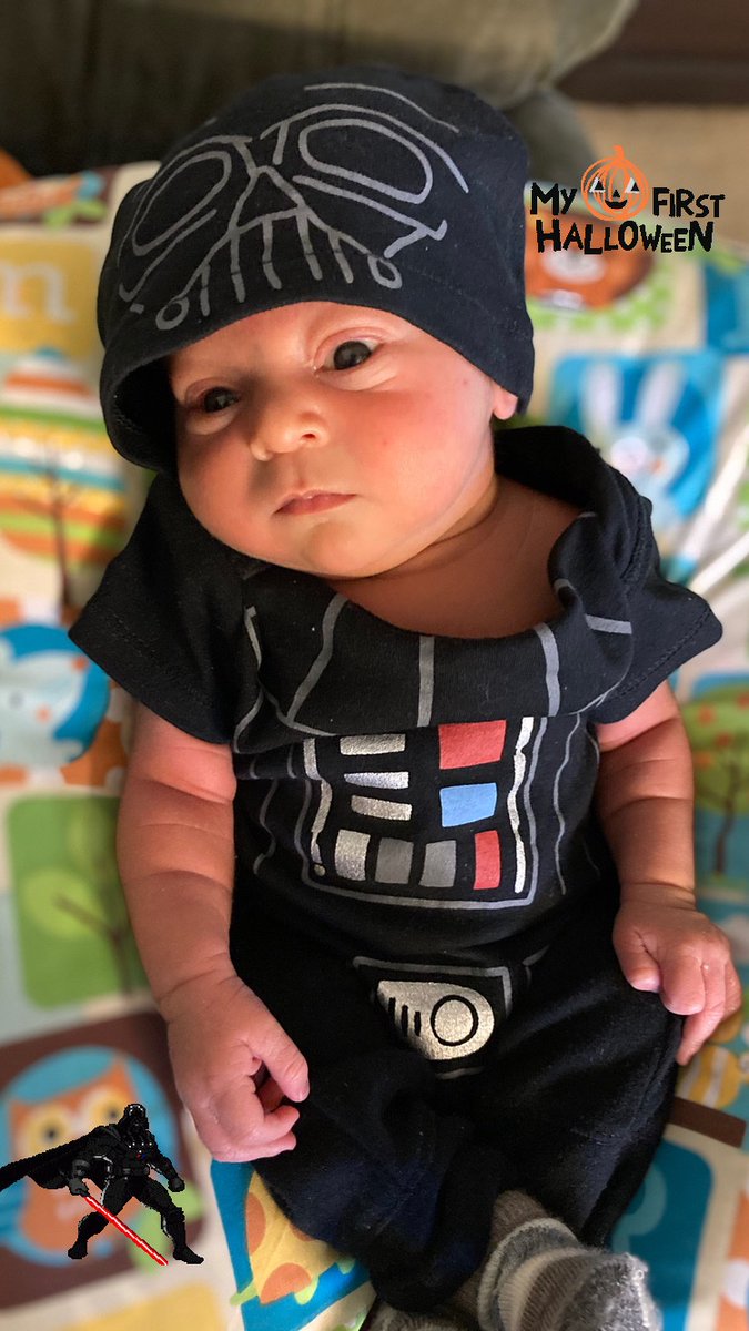 Luca’s first halloween. He’s darth Vader and his big brother is Kylo Ren #starwars #Halloween2020