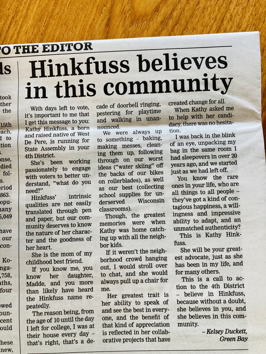 HinkfussforWI's tweet photo. I’m truly humbled, and overjoyed. ⁣
⁣
Vote before Nov. 3rd ⁣ https://t.co/eaPmsaByLQ