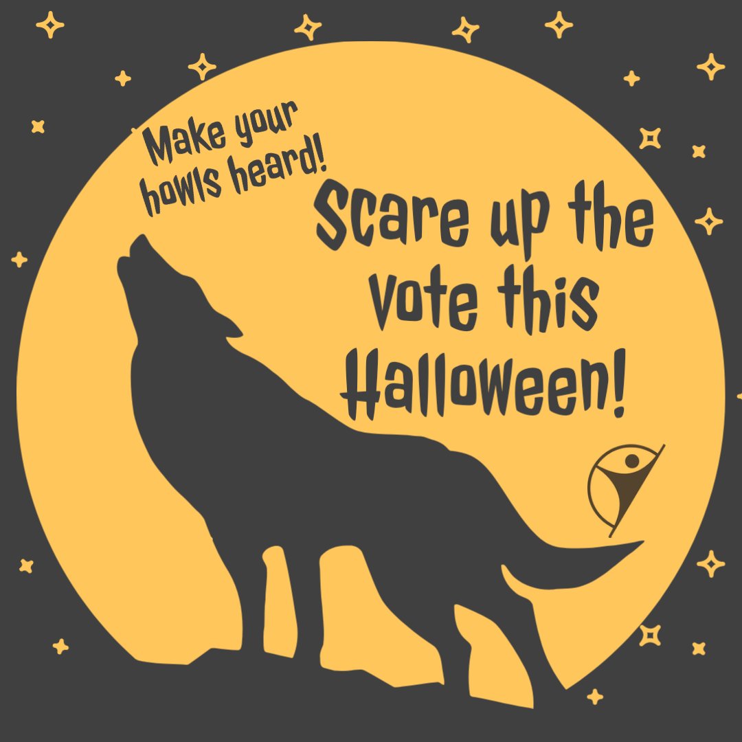 Do you know what is really scary? Forgetting to vote! Be sure to stay safe and scare up the vote this Halloween. 

#vote #happyholloween #election2020