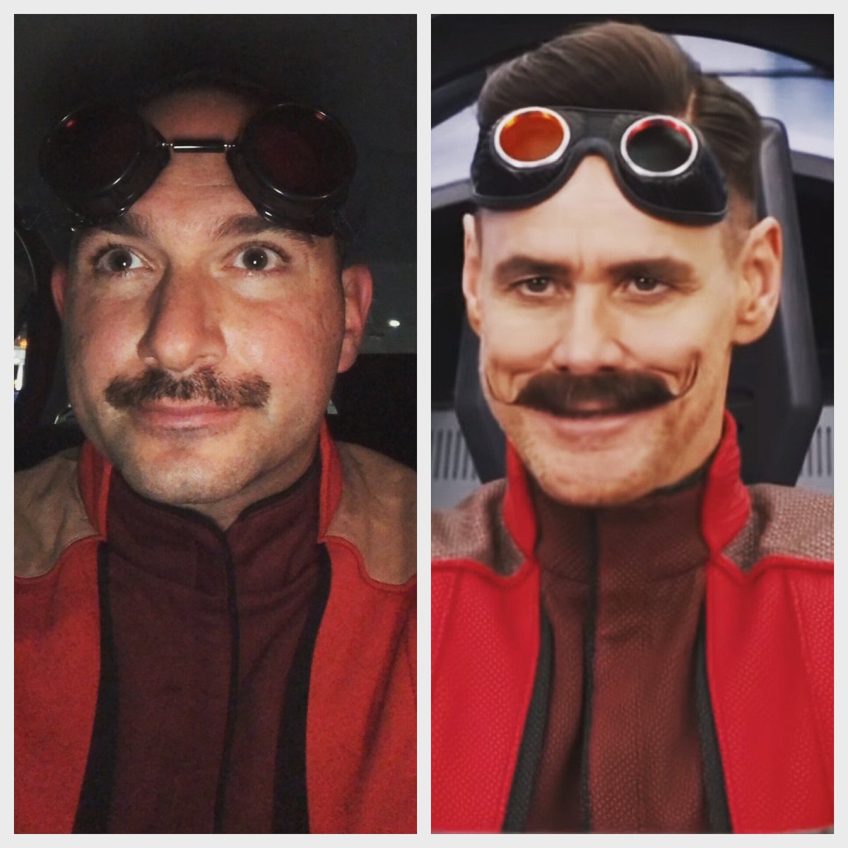 Rob31Vegas's tweet photo. Happy Halloween! @JimCarrey @rejectedjokes @SonicMovie #jimcarrey #drrobotnik #dreggman #sonic #sonicmovie https://t.co/qVhnTu5kqR