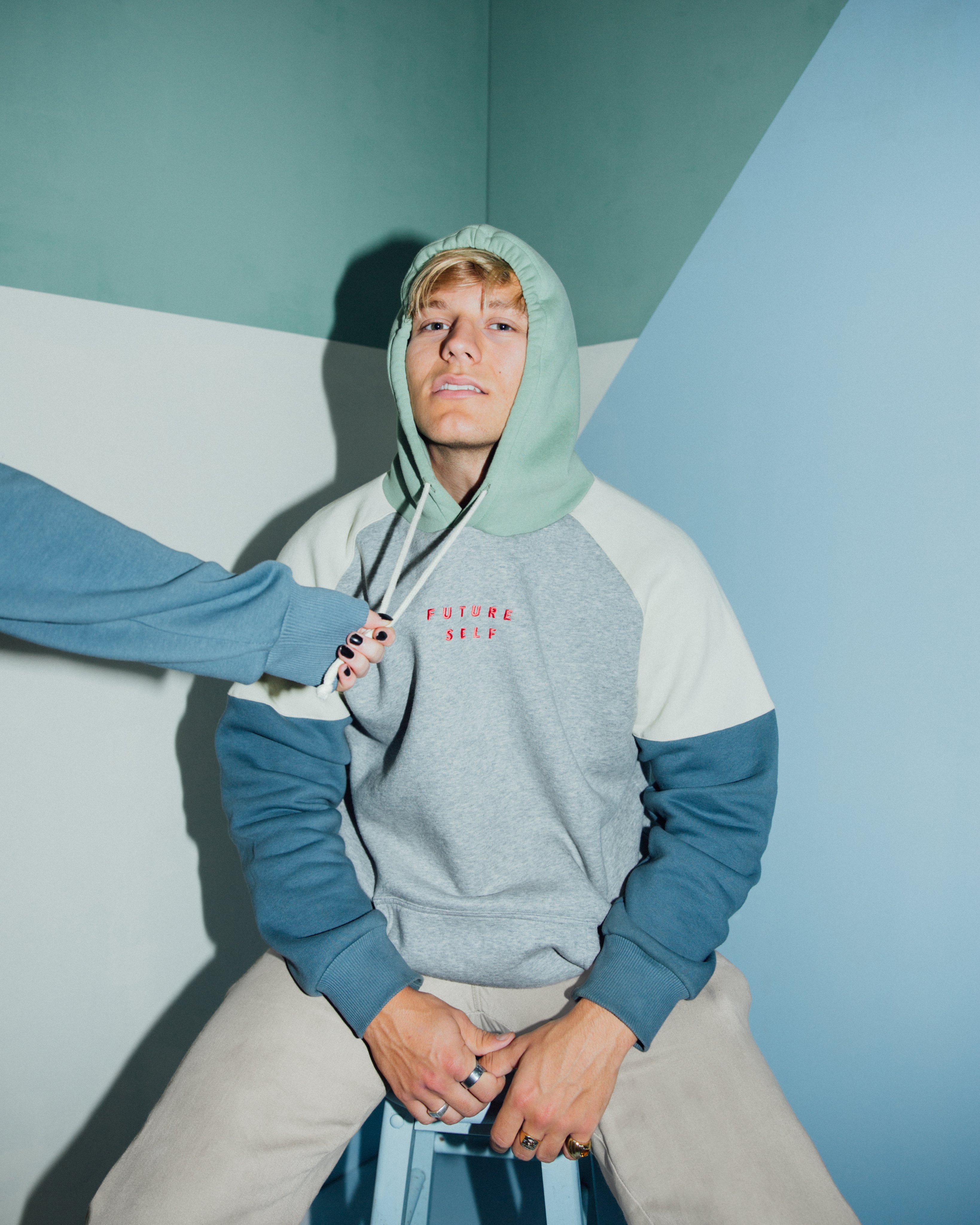 Alfie Deyes on X The Future Self Colour Block Hoodie has just dropped https t 6AAvXmGnfO https t 96HaDyo78D X