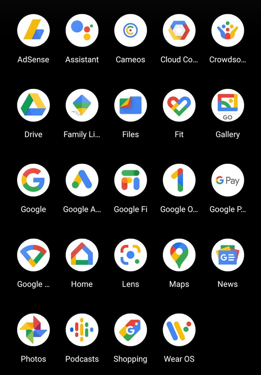 Thread about icons.With Google's new icon strategy, they seem to have moved away from a family-approach to a company-approach.Previously there was a Google style, but families differentiated by shape & colour. Family style is great, but I guess hard to scale to 100s of apps.