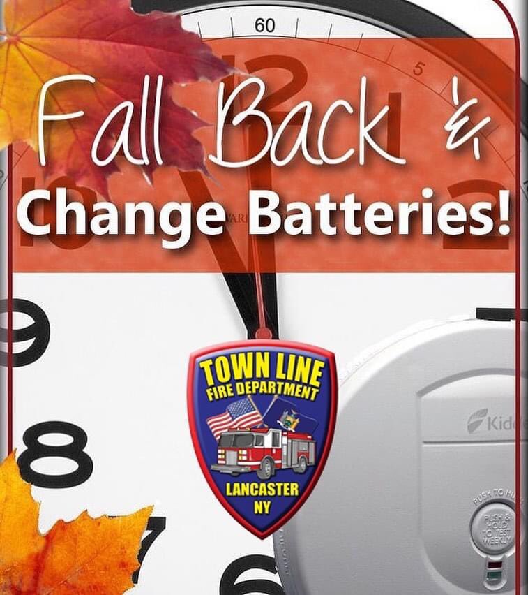 TownLineFire's tweet image. Don’t forget to turn your clocks back one hour before going to bed tonight! It’s also a great time to change the batteries in your smoke and carbon monoxide detectors. A few minutes today could save the lives of you and your family!