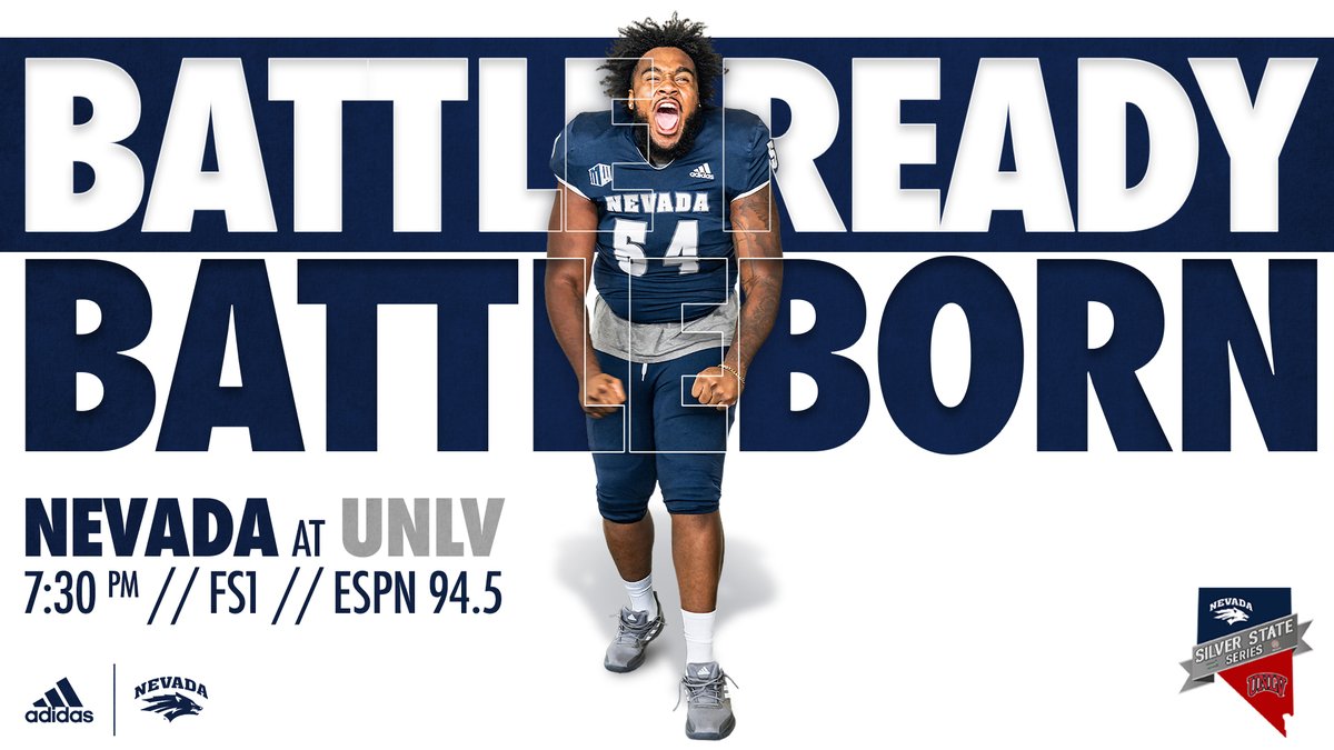 NevadaFootball's tweet photo. The Battle for the Fremont Cannon is on.

🆚  UNLV
📍  Allegiant Stadium
🕗  7:30 P.M.
📺  FS1
📻  https://t.co/A0c8hBTsso // ESPN 94.5
📊  https://t.co/o1XeczaYKX

#BattleBorn // #NevadaGrit https://t.co/r4Ouam2ZUh