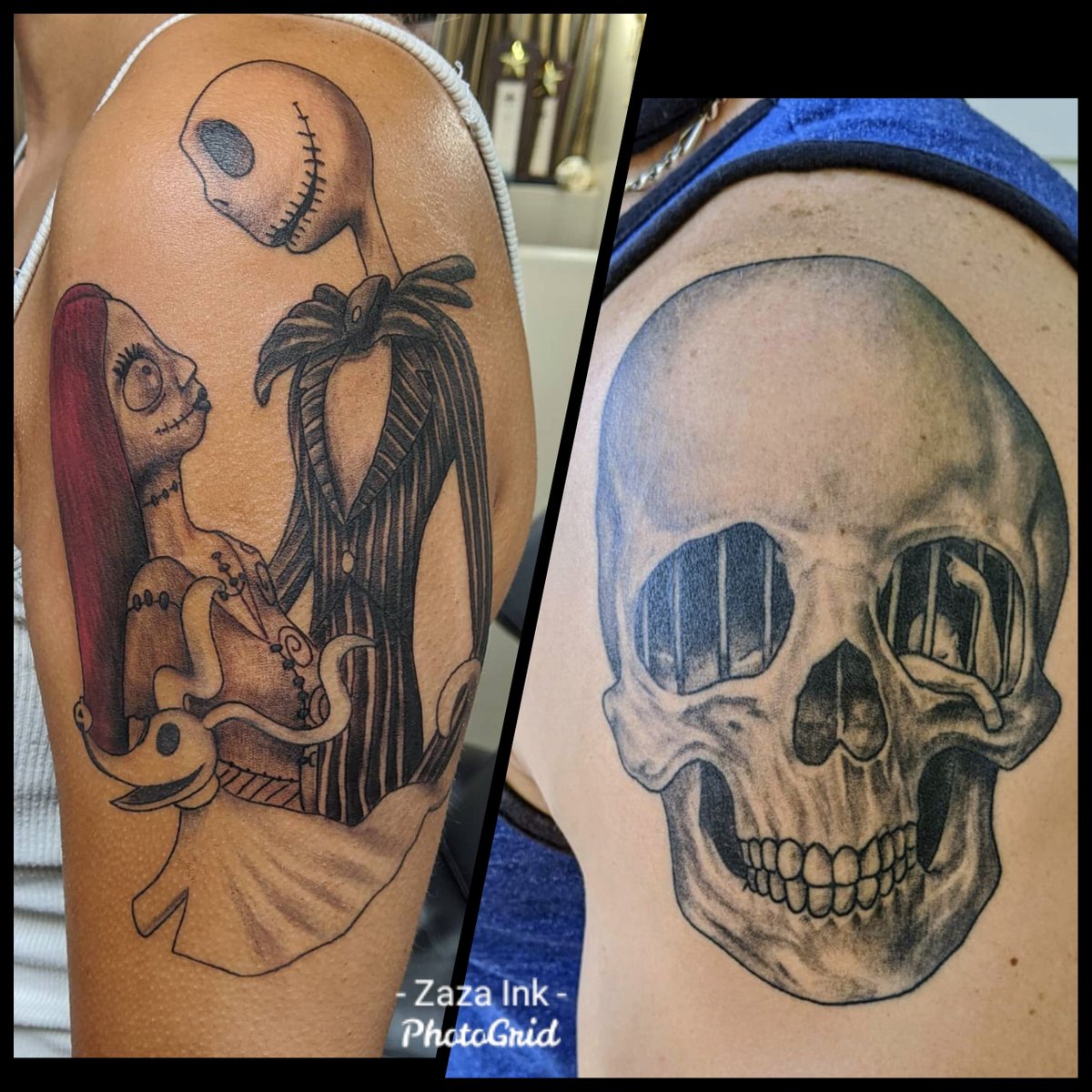 ZazaInk's tweet photo. 🎃Happy Halloween🎃

#allsaintsday #samhain #allhallowseve #trickortreat
#nottoday #2020sucks
#nightmarebeforechristmas #JackSkellington #sallystitches #zero #jackandsallytattoo #holidaytattoos #zazaink 
#skulltattoo #plague https://t.co/XtK6fY2F0e