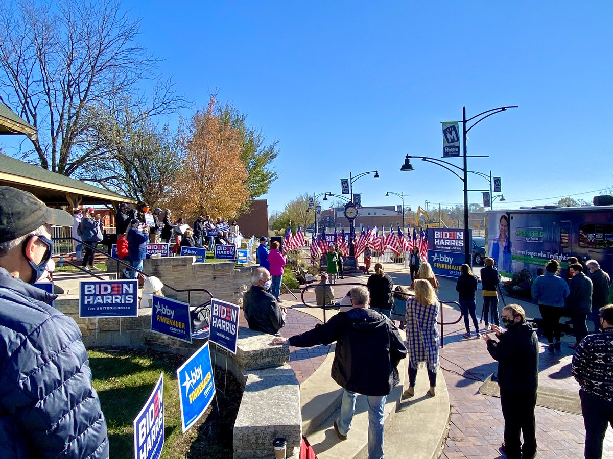 Out in Marion today with my friends <a href="/LizMathis1/">Liz Mathis</a>, <a href="/GreenfieldIowa/">Theresa Greenfield</a>, and <a href="/amyklobuchar/">Amy Klobuchar</a> to remind folks how important it is to get to the polls for @TeamJoe this year! 

#ia01, have you voted?? Find your polling location at Iwillvote.com!